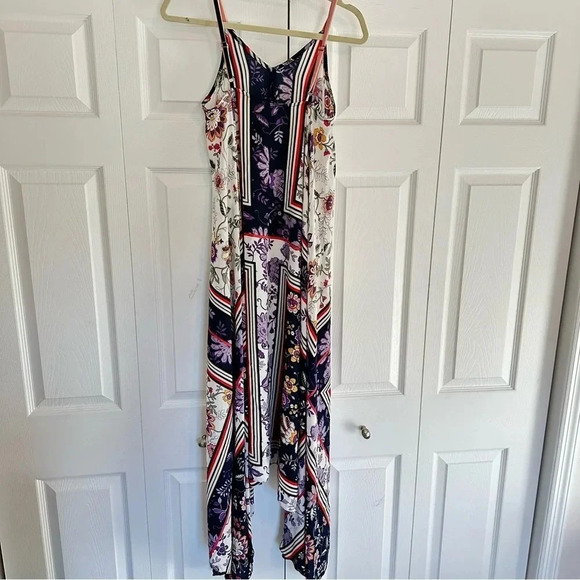 Nanette Lepore Floral Sleeveless Maxi Sundress Handkerchief Hem Size 2 - Picture 7 of 11